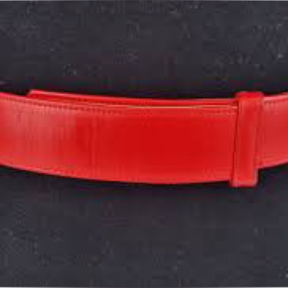 VTG Ginnie Johnson,Vibrant Red Leather Belt, Excellent VTG Condition - Picture 4 of 8